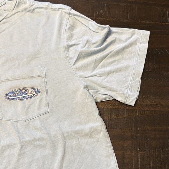 Vineyard Vines Men’s Light Blue Pocket Short Sleeve T-Shirt Size Large - Picture 8 of 12